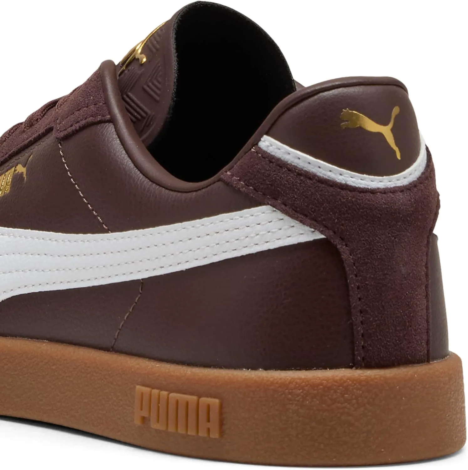 Мужские замшевые кроссовки PUMA Club II Era на шнуровке, повседневные - синие, коричневый/белый — фото 3