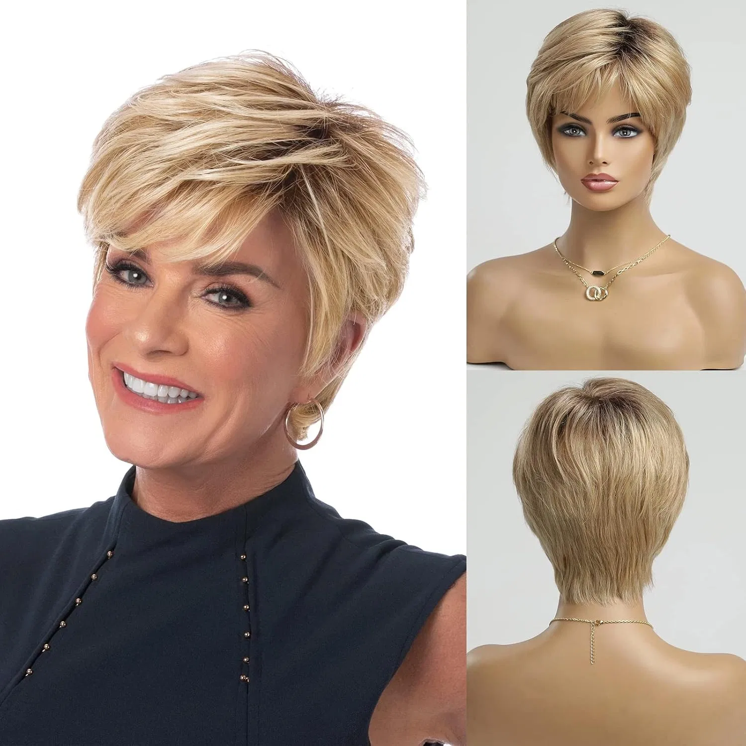 Женский парик «Pixie Cut» из натуральных волос HAIRCUBE Haircube, Sand Blonde