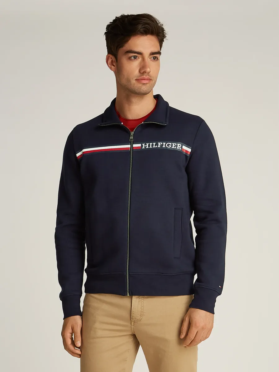 

Толстовка Tommy Hilfiger "CHEST STRIPE ZIP THROUGH", цвет Desert Sky