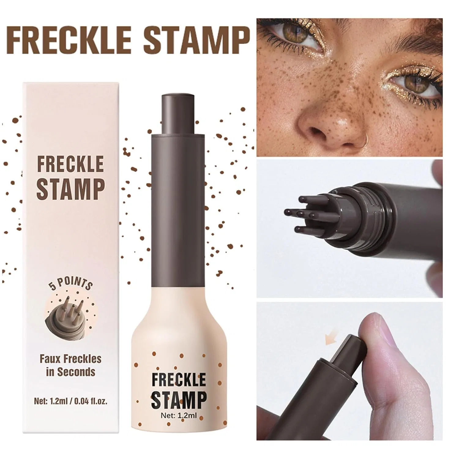Карандаш-штамп для веснушек «Five Point Freckles Stamp», водостойкий Bastour — фото 3