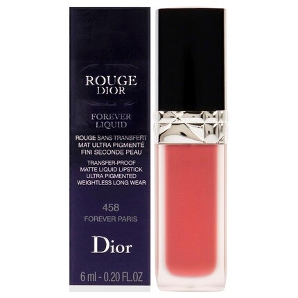 

Christian Rouge Forever Liquid Matte 458 Forever Paris Губная помада для женщин 0,2 унции, Dior