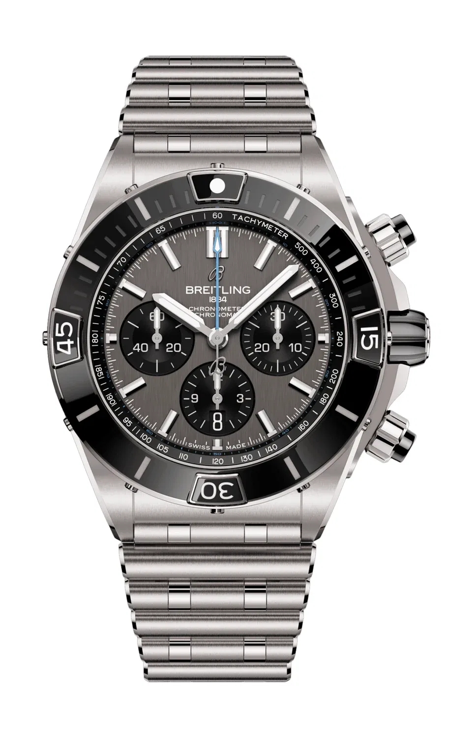 СУПЕР ХРОНОМАТ B01 44 - EB0136251M1E1 BREITLING, серебряный