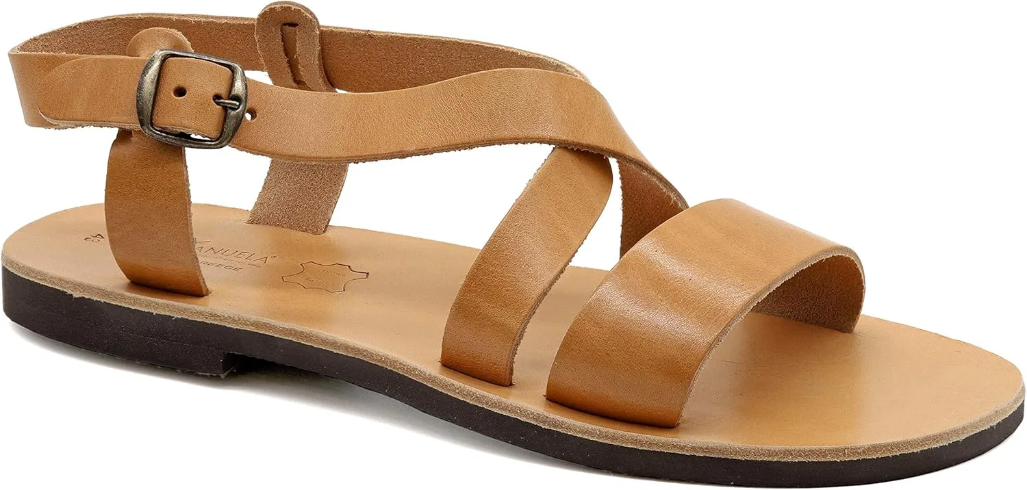 Сандалии из натуральной кожи, Beige EMMANUELA handcrafted for you