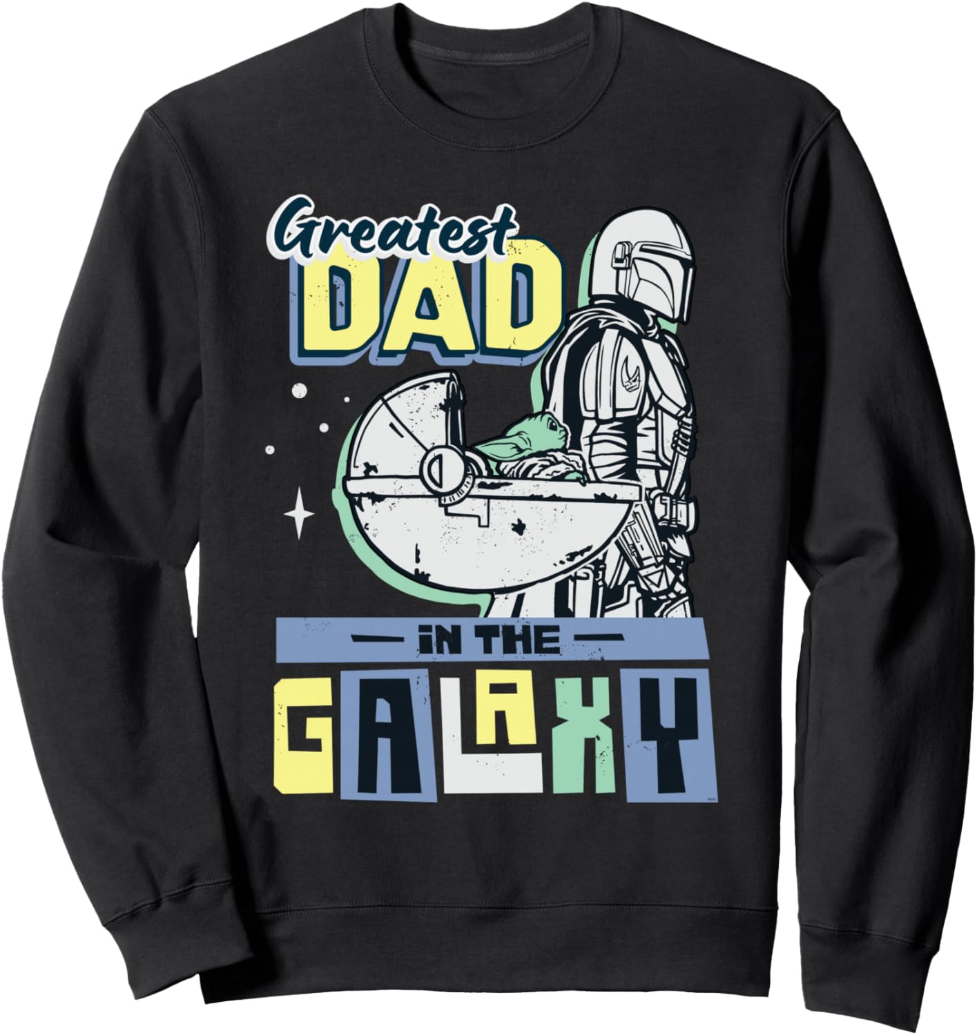 

Толстовка Star Wars Mandalorean & Grogo Greatest Dad in the Galaxy, черный