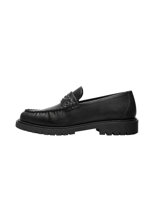 Плоские лоферы без шнурков Pull&Bear, Black