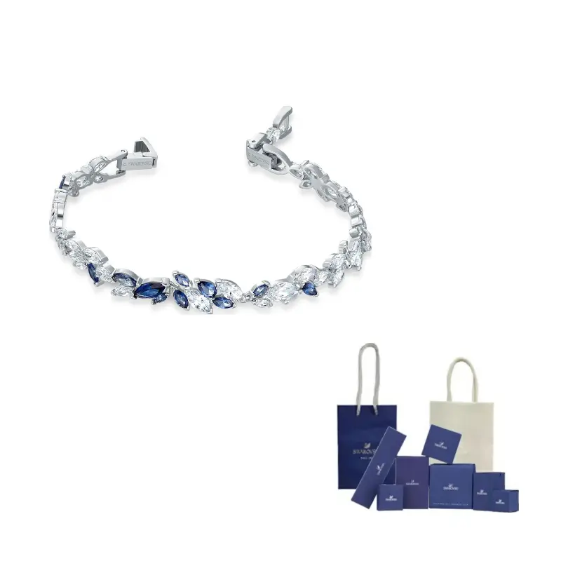 

Кристальный браслет для женщин Swarovski, серебряный