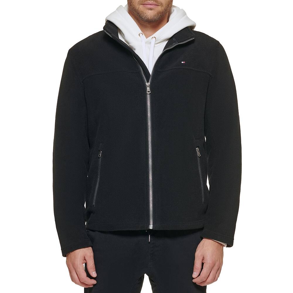 

Флисовая куртка с воротником-стойкой Big & Tall Tommy Hilfiger, черный