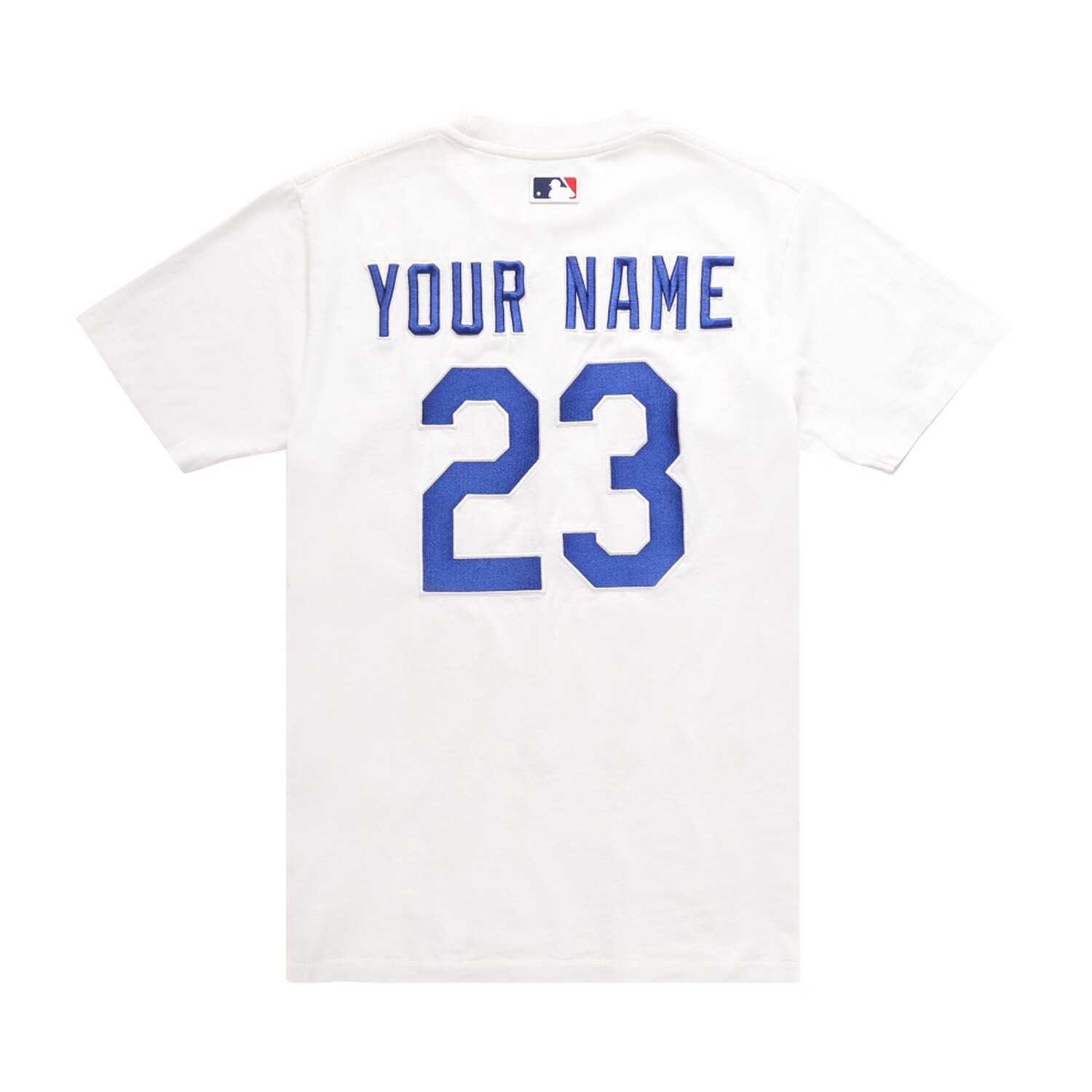 Футболка Off-White x MLB Los Angeles Dodgers кремового/синего цвета — фото 2