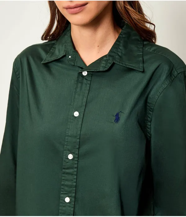 Рубашка Classic fit Polo Ralph Lauren, зеленый — фото 4