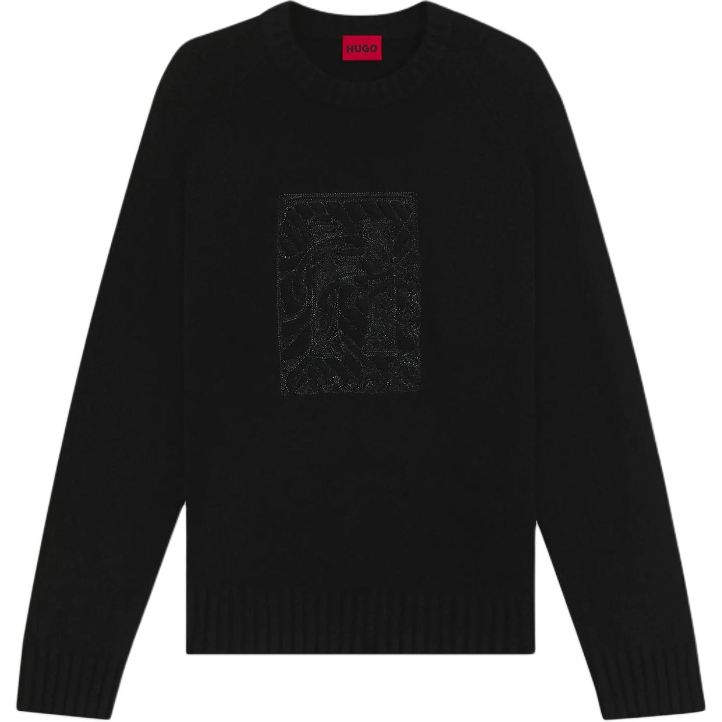 

Трикотажный свитер мужской HUGO BOSS, черный