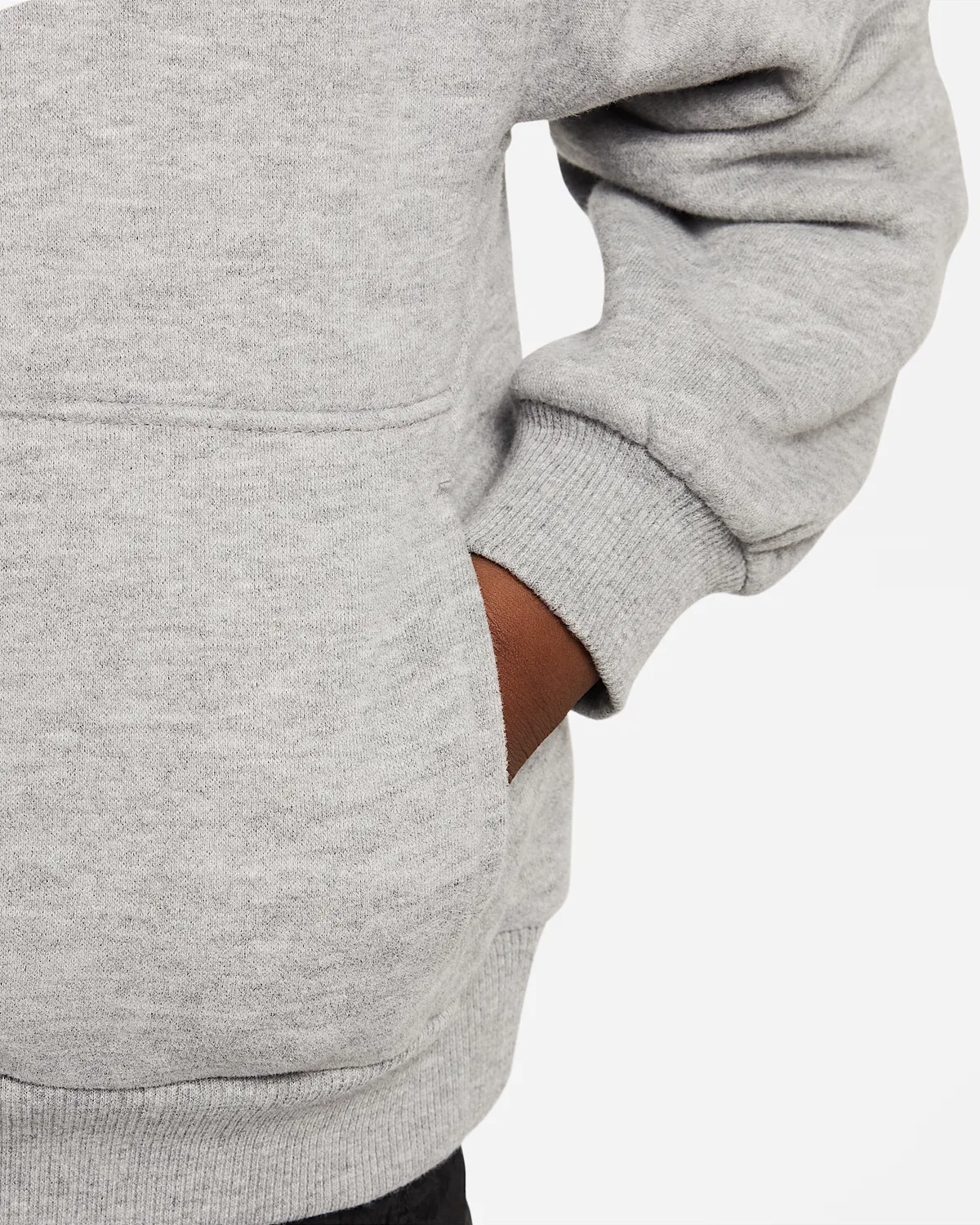 Детская толстовка Nike Sportswear Club Fleece Pullover, Dark Grey Heather — фото 4