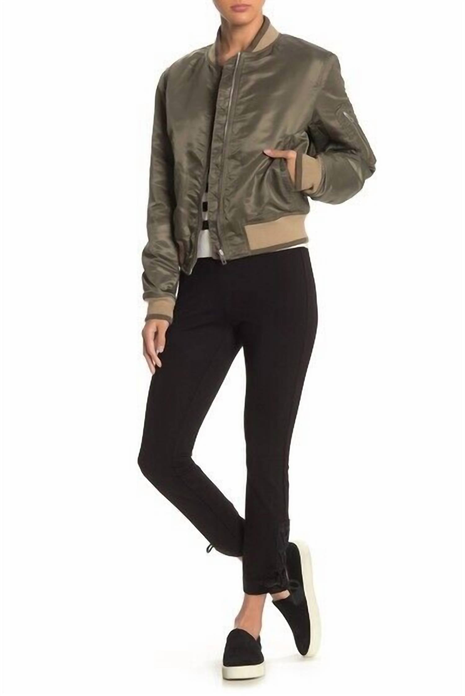 

Укороченные брюки Simone Lace Up Stretch Crop Ankle Brains In Black rag & bone