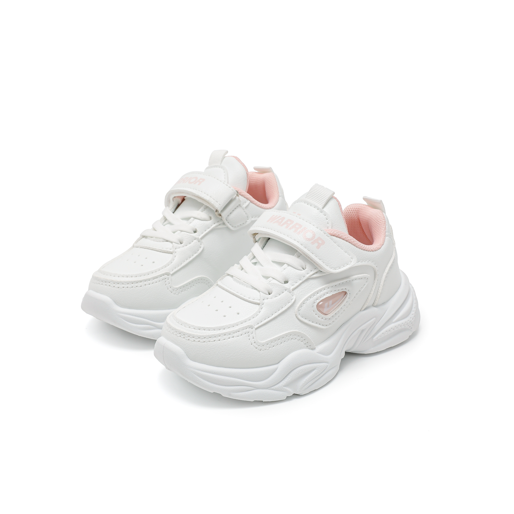 

Slip Resistant Abrasion Resistant Kids Lifestyle Shoes Kids' WARRIOR, белый/розовый