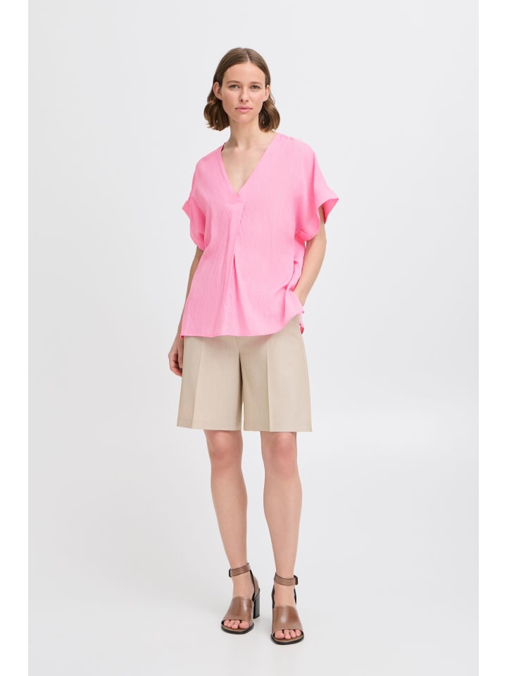 

Блузка с короткими рукавами BYIBEEN, стандартный крой, цвет Бегония-розовая b. young