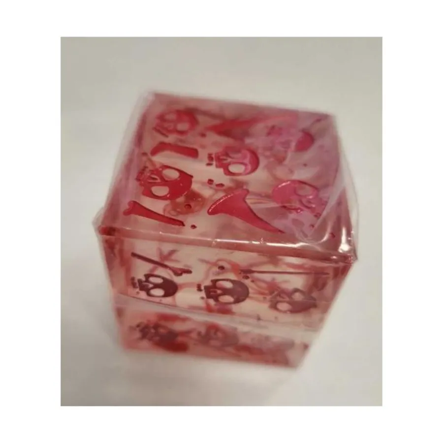 

d6 Огромный желатиновый кубик, мини-куб (50 мм) — кровь с красным, Dice & Accessories (Severed Books)