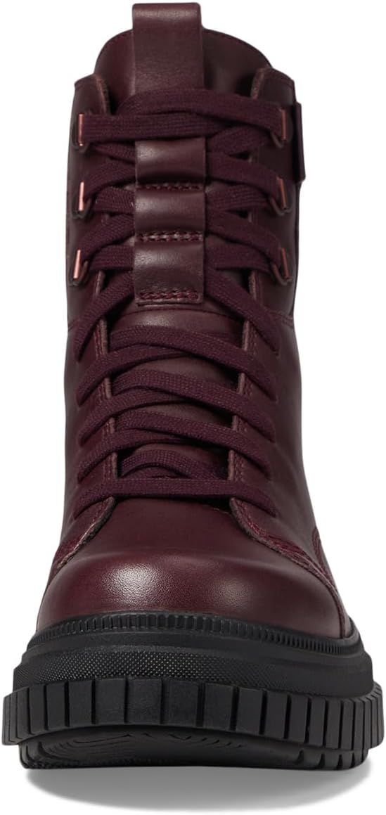 Ботинки женские SOREL ONA AVE Boot Lace кожаные водонепроницаемые, бордовый — фото 2