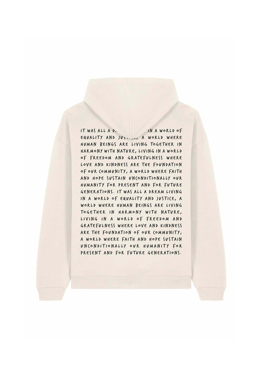 

Толстовка IT WAS ALL A DREAM BACK PRINT HEAVYWEIGHT - Hoodie Mira Paris, кремовый