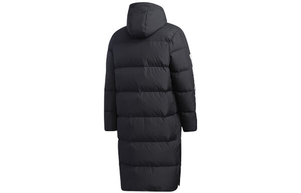Пуховик adidas neo Sports hooded down Jacket Black, черный — фото 2