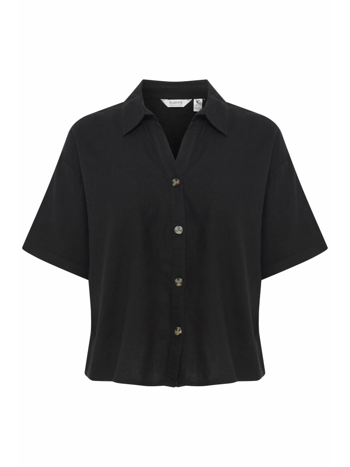 

Рубашка с короткими рукавами BYFALAKKA свободного кроя черного цвета b. young