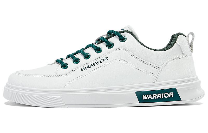 

Низкие скейтерские кеды Warrior мужские бело-зеленые