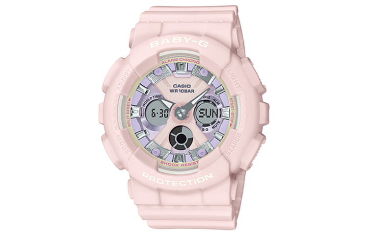 

Женские часы BABY-G розовые BA-130WP-4APR CASIO
