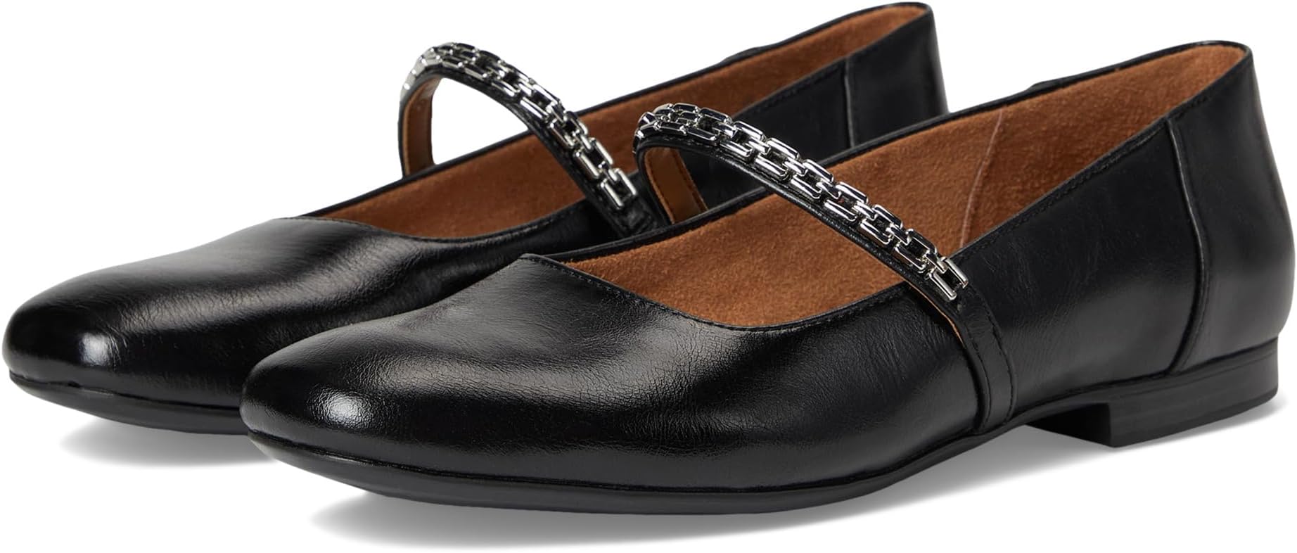 Балетки Naturalizer Kelly Chain, цвет Black Faux Leather