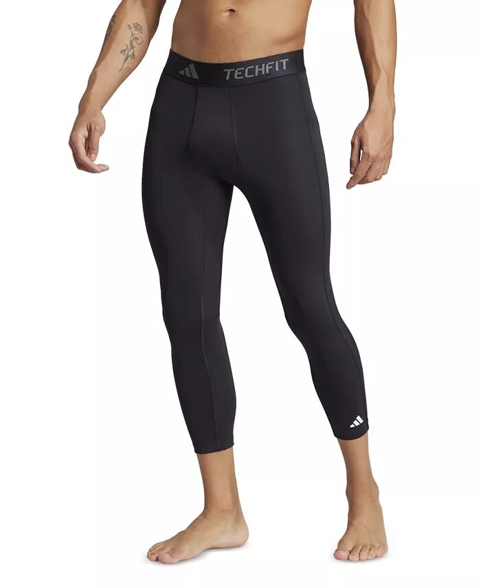 

Мужские компрессионные тренировочные тайтсы Techfit 3/4 adidas, черный