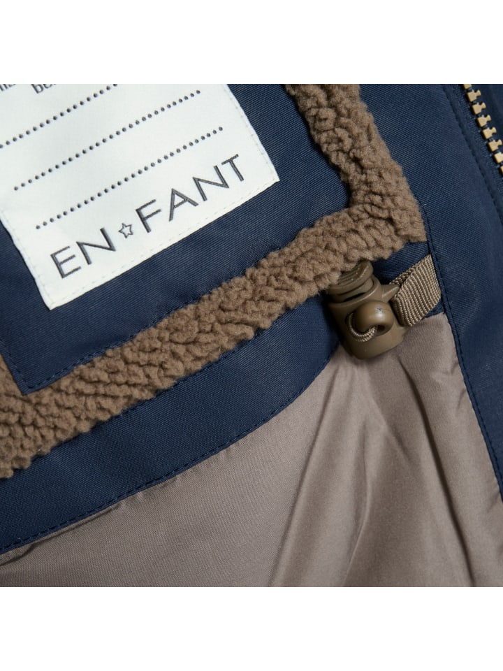 Зимняя куртка enfant Winterjacke ENJacket 240149 Winterjacke mit Fellimitat-Kapuze, синий — фото 4