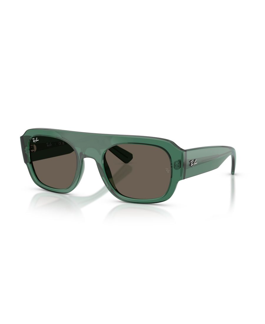 

Солнцезащитные очки унисекс с геометрическим рисунком, RB2218 Ray-Ban, Transparent Green