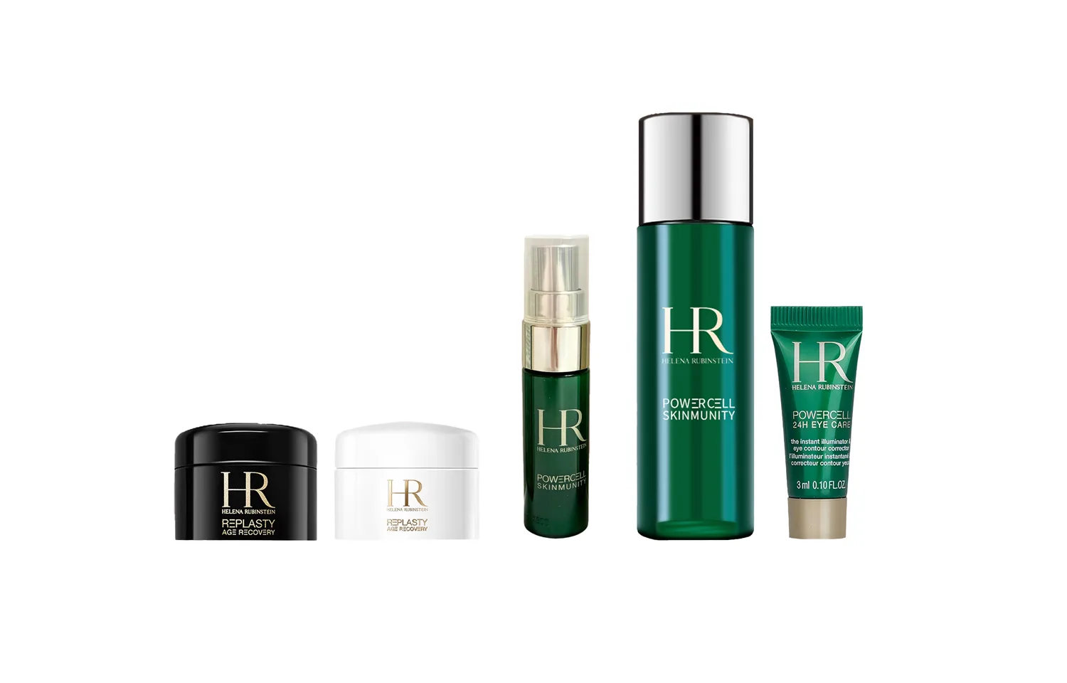 HELENA RUBINSTEIN Набор для ухода за кожей с черными пластырями и сывороткой в зеленом флаконе, HR Helena Travel Set for Luxury Pampering-Seven-Piece Set — фото 2