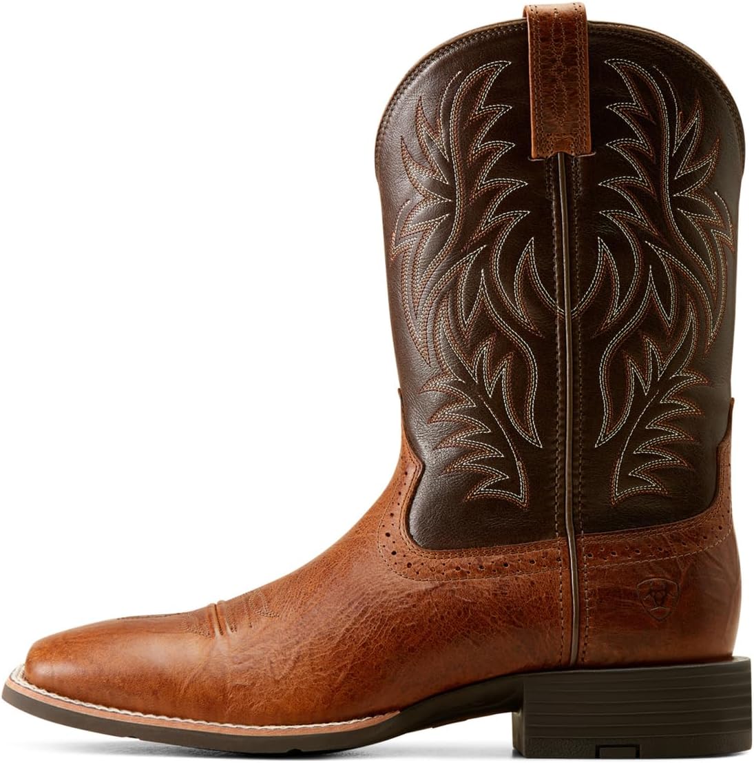 Мужские западные ковбойские сапоги Ariat Sport с широким квадратным носком, коричневый — фото 2