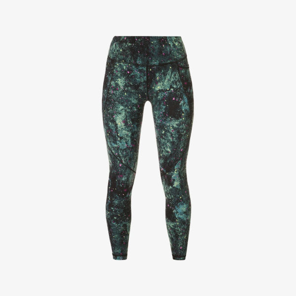 

Графические леггинсы Power 7/8 с высокой посадкой из стрейч-джерси Sweaty Betty, зеленый