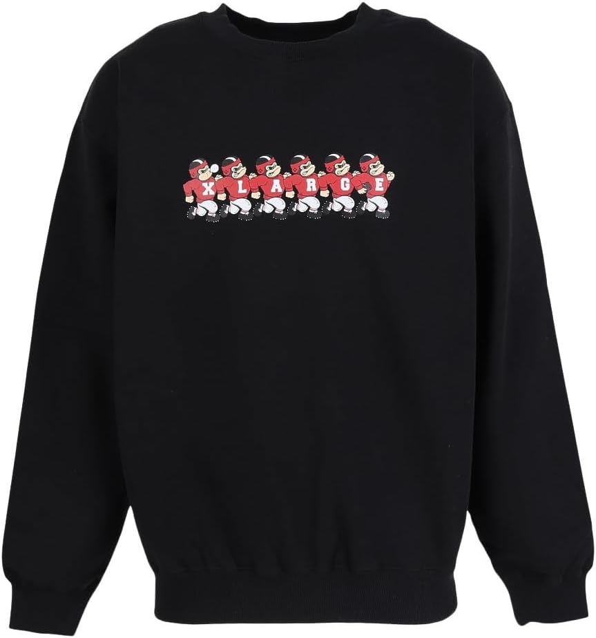 

Мужская футбольная толстовка с круглым вырезом, размер XL Xlarge, черный