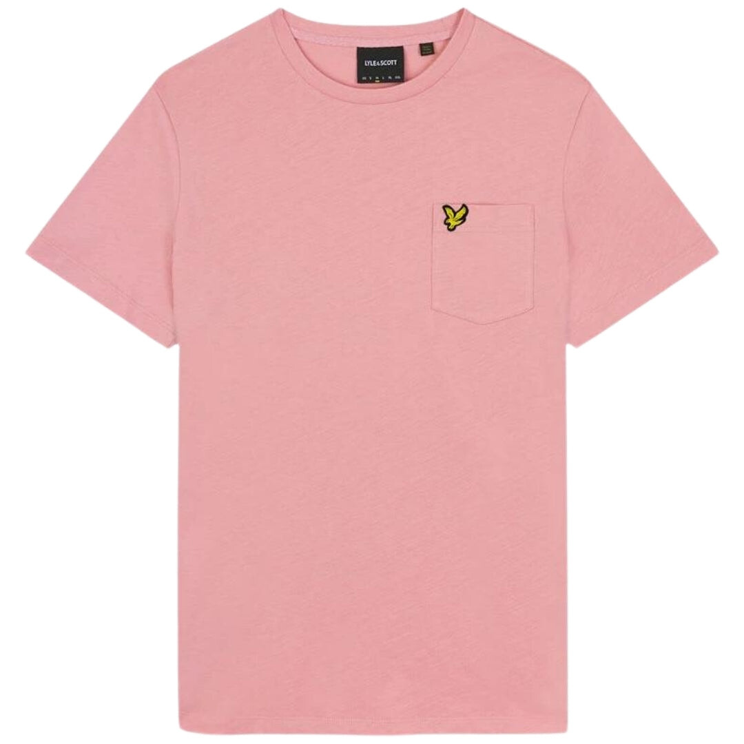 

Футболка с карманом для ладони на груди Lyle & Scott, розовый