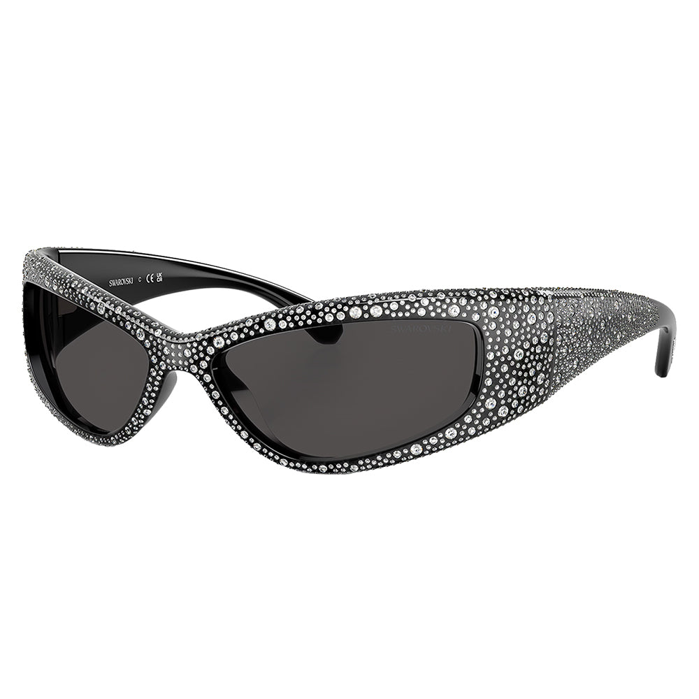 

Swarovski SK 6027 100187 60 мм женские солнцезащитные очки-обручи, черный