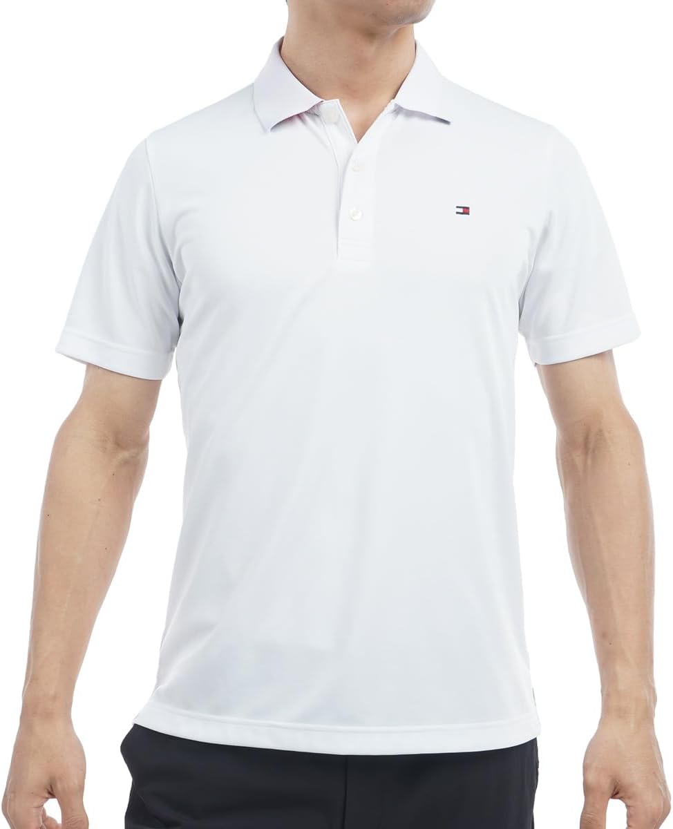 

Мужская базовая рубашка-поло Tommy Hilfiger Golf THMA493 с флагом, белый