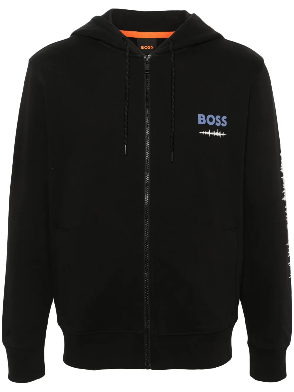 

Куртка с капюшоном и графичным принтом BOSS, черный