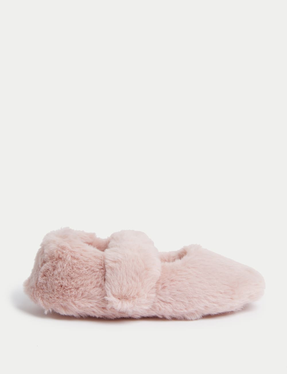 

Детские балетки из искусственного меха Marks & Spencer, розовый