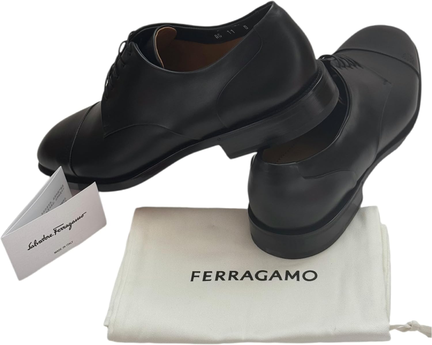 Мужские классические туфли Salvatore Ferragamo Gavino (D/Medium) с черным носком из кожи, дерби оксфорд, формальные и повседневные — фото 2