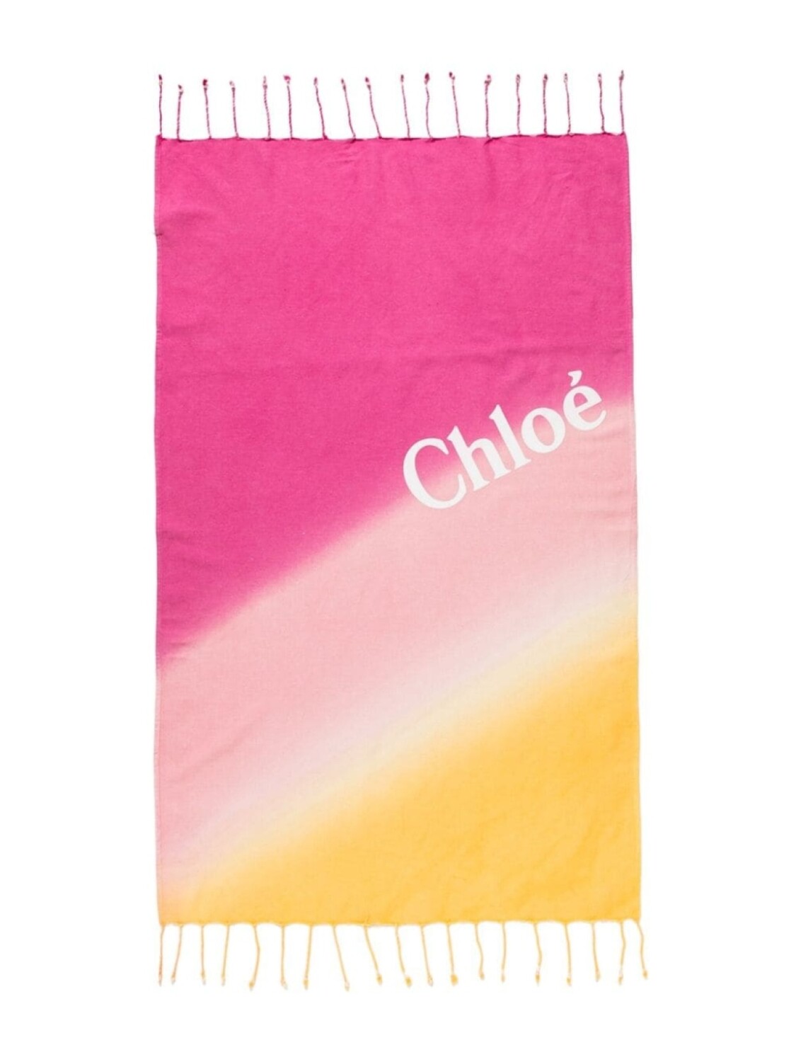 

Chloé Kids пляжное полотенце с эффектом омбре, розовый