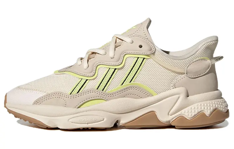 

Кроссовки Adidas Women's Ozweego 'Wonder White Pulse Yellow', бежевый