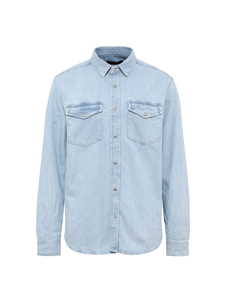 

Рубашка на пуговицах классического кроя Mavi Ted, синий