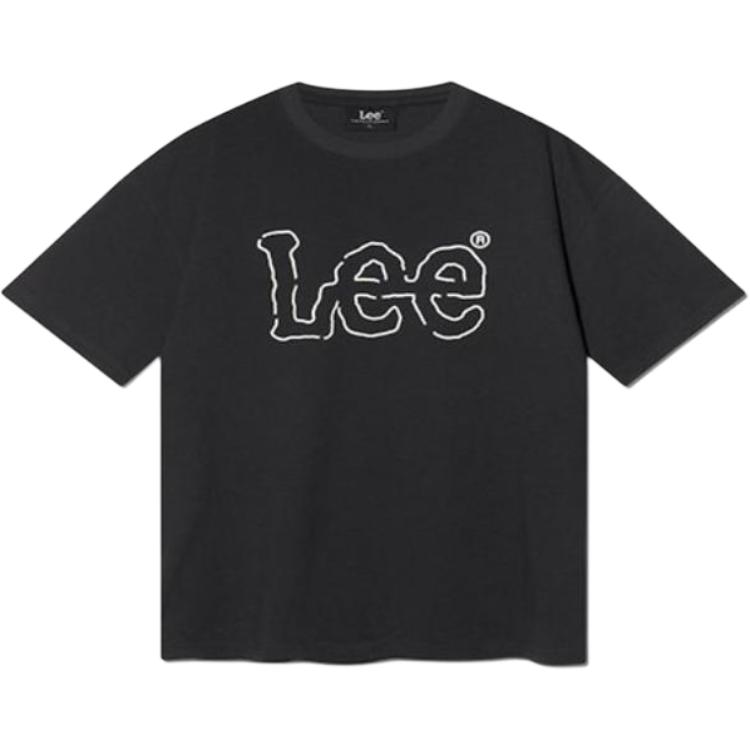 

Lee Мужская черная футболка с круглым вырезом, умеренно прямой крой, Черный, Lee Мужская черная футболка с круглым вырезом, умеренно прямой крой