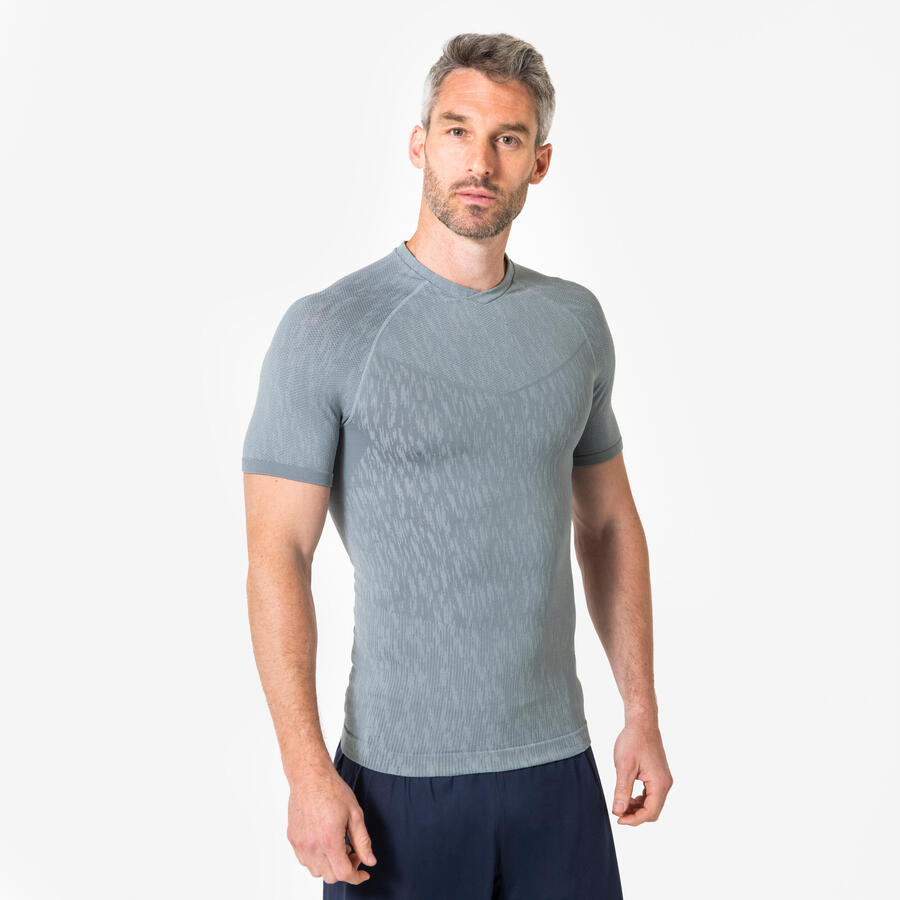 

KIPSTA Функциональная женская/мужская терморубашка с коротким рукавом - Keepdry серого цвета