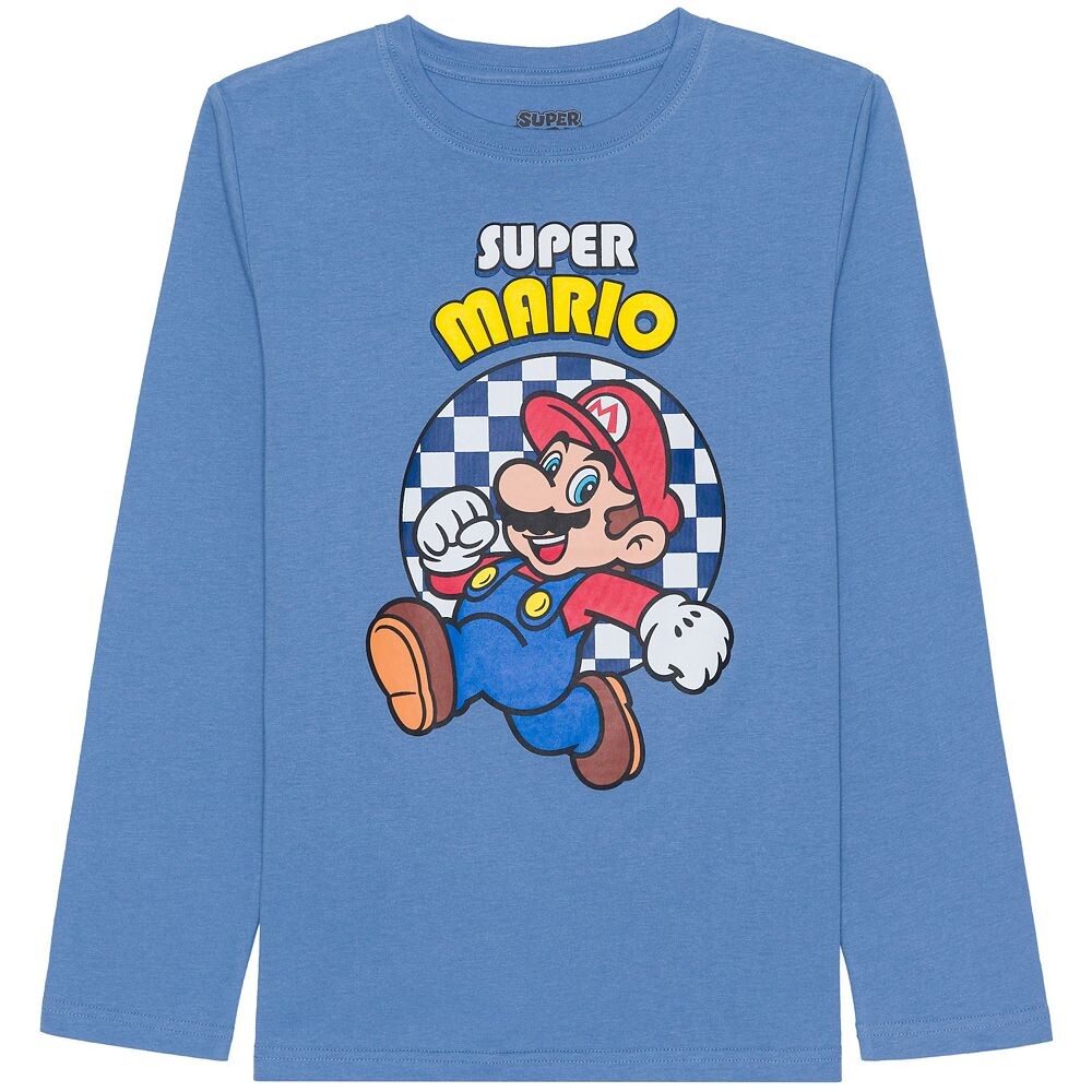 

Футболка с рисунком Nintendo Super Mario для мальчиков 8–20 лет Licensed Character, синий