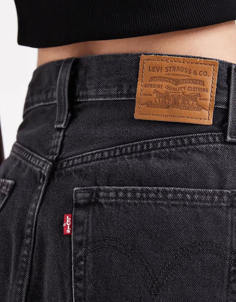 Джинсовая мини-юбка Levis Levi's, черный — фото 3