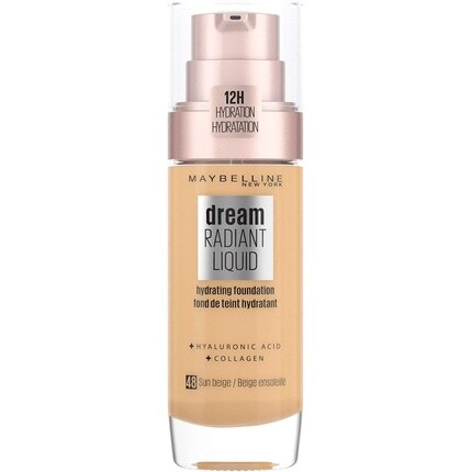 

Maybelline Dream Radiant Liquid Hydrating Foundation с гиалуроновой кислотой и коллагеном 48 Sun Beige Maybelline New York