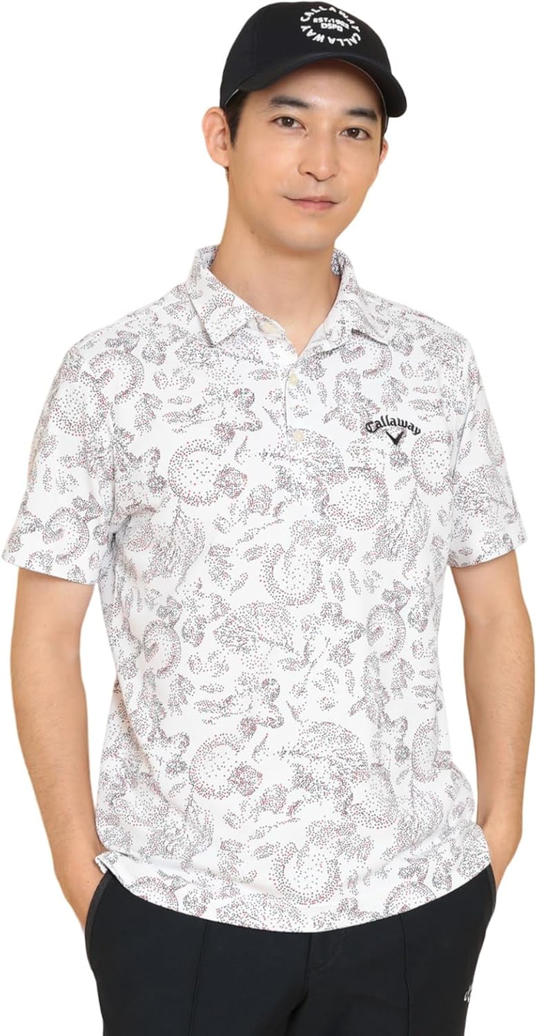 

Мужская поло-рубашка Callaway C24234106 с коротким рукавом (в горошек, впитывающая влагу, быстросохнущая), для гольфа, белый