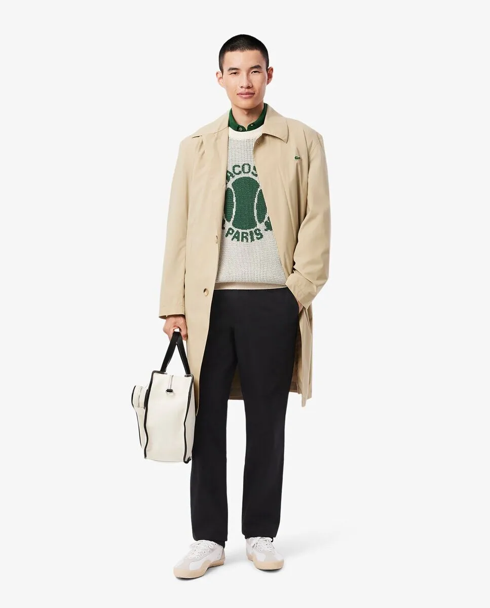 Мужские брюки-чиносы прямого кроя из хлопка Lacoste, черный — фото 4