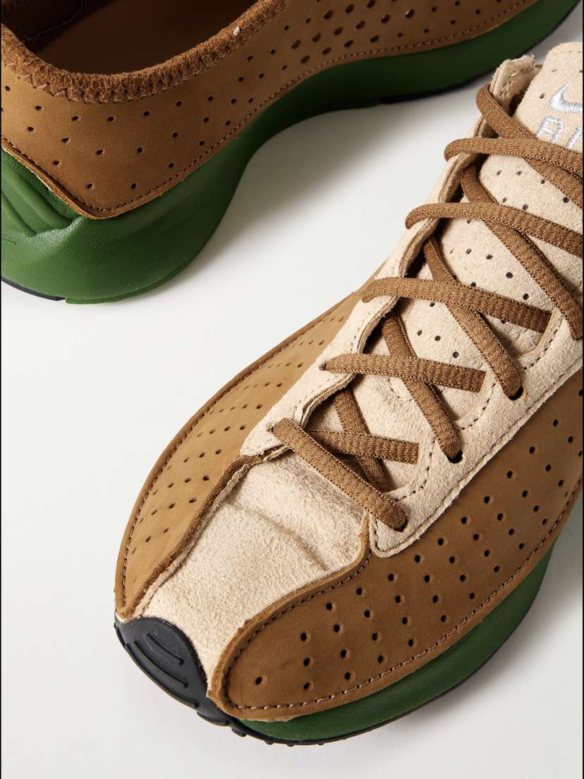 Кроссовки Air Superfly из перфорированного нубука и замши Nike, коричневый — фото 4